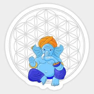 Ganesha sacred geometry flower of life Sticker